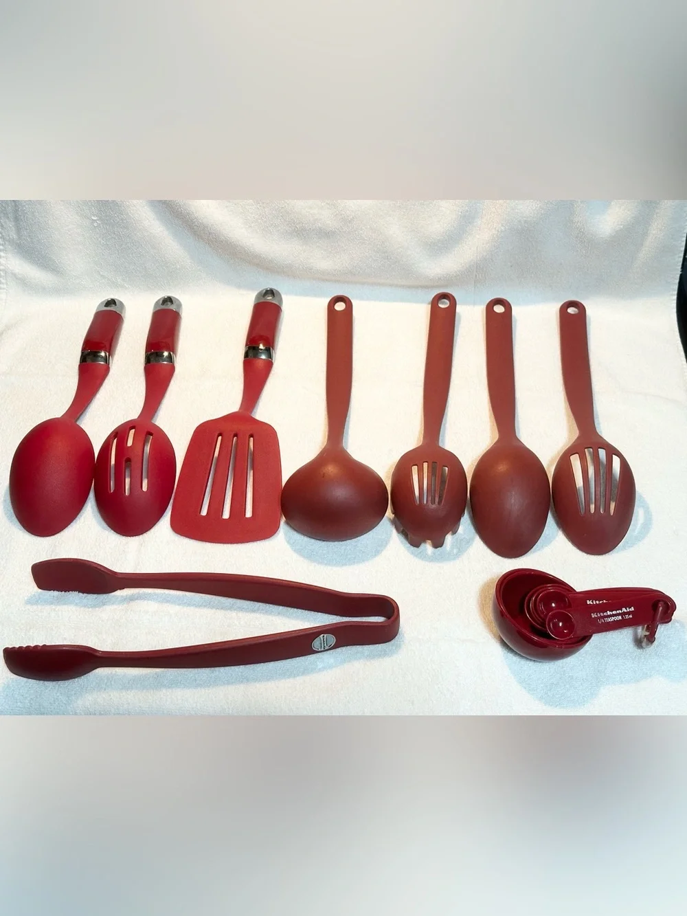 KitchenAid 9 piece utensil tool set silicone and plastic